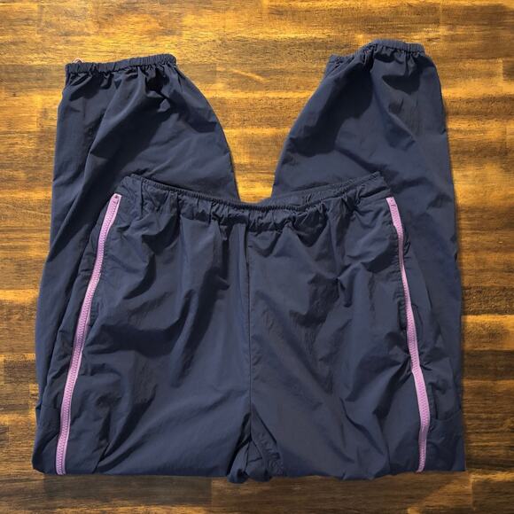 Free People Movement Womens Small Track Pants Three Pointer Navy Floral Side Zip - Picture 6 of 16